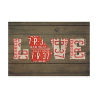 Zaštitni znak likovna umjetnost 'Ga State Love' Canvas Art by Design Turnpike