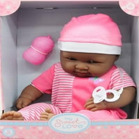 Puno za maziti bebe Afroamerikanac 20 mekana lutka za tijelo, ružičasta