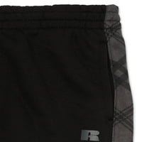 Russell Athletic Boys Fleece Jogger hlače s umetanjem kariranog, veličine 8-16