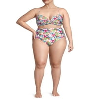 Catherine Malandrino ženska plus size Twist Tropska bikini kupaći kostim