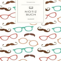 Notizbuch Kariert: Bunte Hipster Brillen Muster. Tagebuch, Journal, Handlettering, Skizzenbuch ODer Erfolgsjournal.