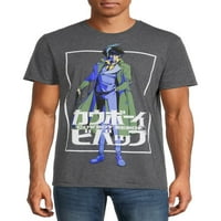 Kauboj Bebop Muške i velike muške anime grafičke majice s kratkim rukavima, 2-pack, veličine S-3xl