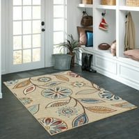 Tradicionalni bež tepih s više cvjetnih uzoraka za unutarnje prostore, 3 ' 4 '5'