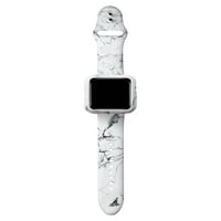 Posh tehnološki mramorni silikonski zamjenski pojas i set odbojnika za Apple Watch Series 1,2,3,4,5,6,7, & SE -