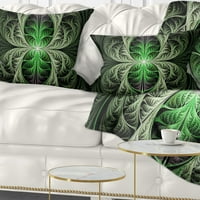 Designart Fearleulou Green Fraktal Texra - Sažetak jastuka za bacanje - 12x20
