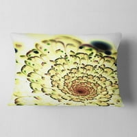 Designart Fraktalni cvjetni uzorak zelene svjetlosti - Sažetak jastuka za bacanje - 12x20