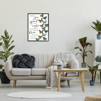 Stupell Industries šire svoja krila ohrabrujući leptiri motivacijski citat Grafička umjetnost crni uokvireni umjetnički