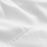 8-dijelni crno-bijeli krevet od mikrovlakana od 8 komada u navlaci, odvojeni bračni krevet