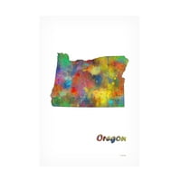 Marlene Watson 'Oregon State Map 1' platno umjetnost