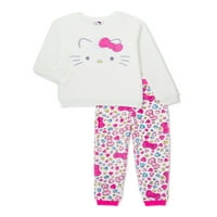 Pidžama Set od ružičaste mašne s dugim rukavima za djevojčice od 2 komada, veličine 4-12