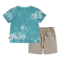 Grafička majica i kratke hlače Levijeve dječake s dvodijelnim setom, veličine 4-20