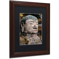 Zaštitni znak likovna umjetnost Giant Buddha Vi Canvas Art by Philippe Hugonnard, Black Matte, Wood Frame