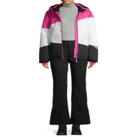 Skijaška Jednoredna jakna od flisa srednje duljine, dugačka rukava, pakiranje