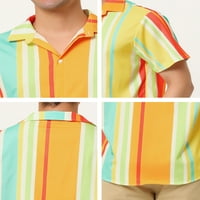 Jedinstveni prijedlozi Muška ljetna košulja na pruge kratkih rukava s košuljama na plaži