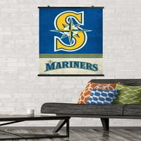 Seattle Mariners - Poster zida retro logotipa, 22.375 34