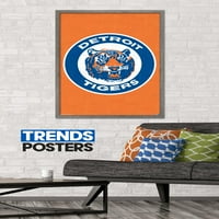 Detroit Tigers - zidni poster s retro logotipom, 22.375 34