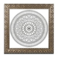 Zaštitni znak likovna umjetnost Mandala II Canvas Art by Hello Angel, zlatni ukrašeni okvir