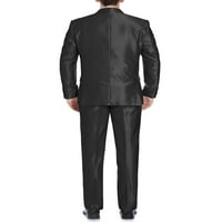 Muški crni morski psiski klasik fit talijanska stil dva odijela