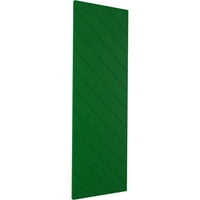 Ekena Millwork 15 W 66 H TRUE FIT PVC DIAGONALNI SLAT MODERNI STIL SIDANJE SICIDINSKIH BOLESA, Viridian Green