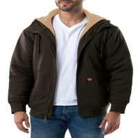 Wrangler radna odjeća muški i veliki muški puni zip sherpa obloženi duksericom s kapuljačom, veličine S-5xl