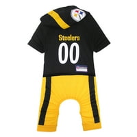 Kućni ljubimci Prvi NFL Pittsburgh Steelers Team Uniform Onesi Padžama Outfit za pse i mačke - licencirani, prozračni,