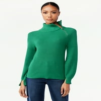 Ženski džemper od bluze s kratkim rukavima s patentnim zatvaračem