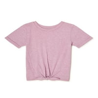 Majica za bebe i djevojčice s kratkim rukavima s prednjim vezicama, veličine od 12 mjeseci do 5 godina