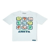 Minecraft Boys Minecraft Earth Blokovi grafičke majice kratkih rukava, veličine 4-18