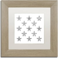 Zaštitni znak likovna umjetnost morske zvijezde platno umjetnost Filippo Cardu, bijela mat, okvir breze