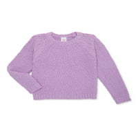 Wonder Nation Girls Dugi rukavi mješoviti džemper pulovera, veličine 4- & Plus