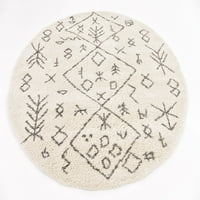 Jedinstvena moderna geometrijska prostirka, snježnobijela Crna, 96 7