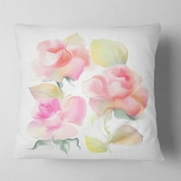 Dizajn, prekrasni ružičasti cvjetovi - jastuk za bacanje životinja - 18x18