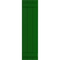 Ekena Millwork 1 8 W 49 H TRUE FIT PVC Tri ploča pridružena je kapka od ploče-n-batten, Viridian Green