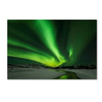 Zaštitni znak likovna umjetnost 'Aurora borealis' platno umjetnost Bragi Ingibergsson