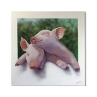 Slatka mazna svinja sentimentalna galerija portreta domaćih životinja omotano platno zidna umjetnost dizajn Alan