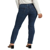 Tvrtka Silver Jeans. Ženske traperice s ravnim nogavicama srednje visine, veličine struka 24-36