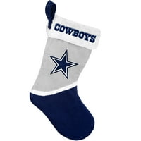 Božićna čarapa s osnovnim logotipom NFL-a Dallas Kauboji