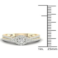 Imperial 1 2CT TDW Diamond 10K žuti zlatni halo zaručnički prsten