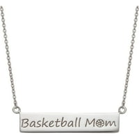 Sterling srebrna košarkaška mamina ogrlica