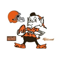 Fathead Cleveland Browns: logotip Brownie - veliki službeno licencirani NFL uklonjivi zidni naljepnica