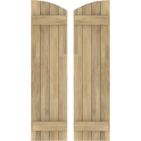 Ekena Millwork 14 W 57 h Americraft Four Board Vanjsko pravo Real Wood spojeno je kapke od ploče-n-battena s eliptičnim