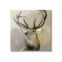 Stupell Elk Forest portret divljih životinja životinje i insekti Galerija slika omotano platno tiskanje zidne umjetnosti