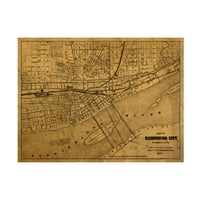 Red Atlas dizajnira 'Harrisburg PA 1899' Canvas Art