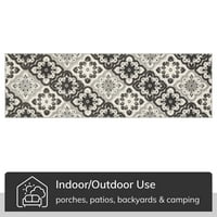 Dobro tkana Dorado Devotion Modern Grey 2'3 7'3 Unutarnji vanjski tepih s visokim niskim trkačem