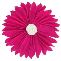 -Cliffs ručno izrađen mali 3D cvijet okrugli ukrasni jastuk za bacanje w umetke, jedan po paketu