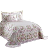 Bolji trendovi cvjetni cvjetni pamuk za sve uzraste King Bedspread Set - Rose