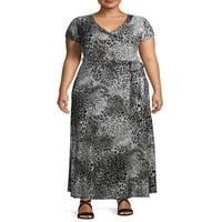 Ella samani plus size maxi haljina s kratkim rukavima