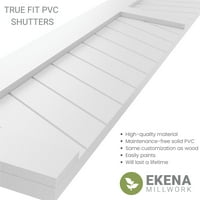 Ekena Millwork 12 W 80 H True Fit Pvc Dva ploča Chevron Moderni stil Fiksni nosač, toplinski zeleni