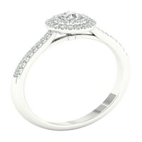 Imperial CT TDW okrugli dijamantni dvostruki halo zaručnički prsten u 10k bijelom zlatu