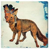 Wynwood Studio životinje zidne umjetničko platno ispisuje zoološki vrt i divlje lisice - narančasto, plava